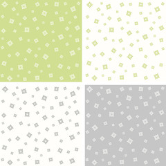 Set of floral abstract seamless patterns