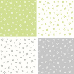 Set of floral abstract seamless patterns