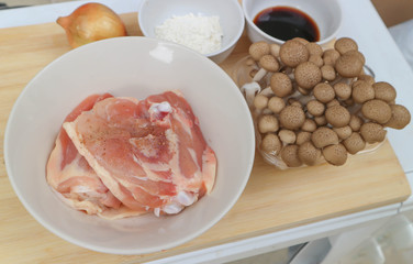 chicken and mushroom and sauce