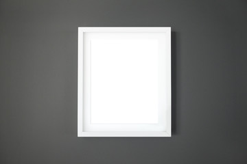 8x10" white frame on grey wall