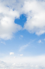 空　雲　ハート　素材