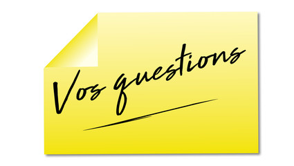 vos questions mémo jaune