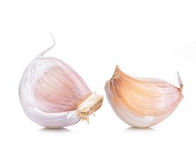 Garlic isolated on white