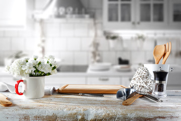 table background in kitchen 