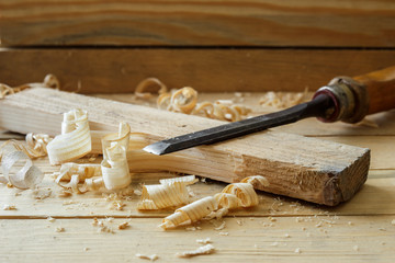 Ahşap arka plan, marangoz aletleri