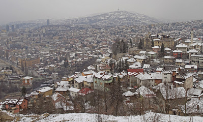 cityscape of capital city Sarajevo
