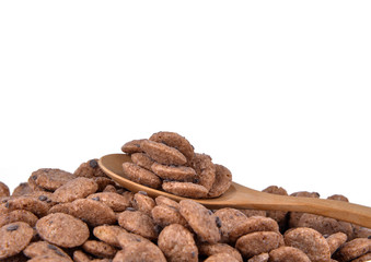 Chocolate cereal isolated on a white background