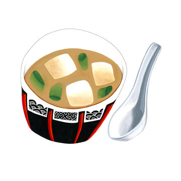 Miso Soup with Spoon