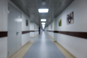 Naklejka na ściany i meble long corridor, blurred background