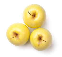 Golden Delicious Apples Isolated on White Background © Bozena Fulawka