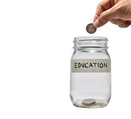 Image on concept of saving money for education  and  business, saving, growth, economic