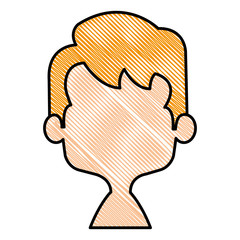 cute and little boy shirtless vector illustration design