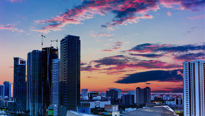 Miami Towers at Dusk
