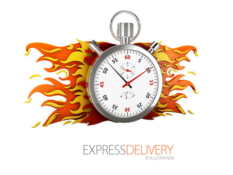 Express delivery icon for apps and website. Delivery concept. 3d illustration