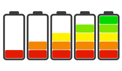 Set Charge on white Vector