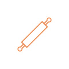 Dough Rolling Pin icon. Kitchen appliances for cooking Illustration. Simple thin line style symbol.
