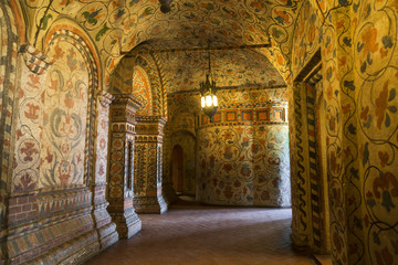 The interior of the gallery of the second tier St. Basil's Cathedral (Pokrovsky, Protection of the virgin on the Moat), Red square, Moscow, Russia