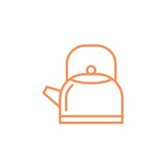 Obraz premium teapot, kettle icon. Kitchen appliances for cooking Illustration. Simple thin line style symbol.