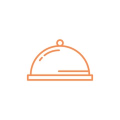 Restaurant dish icon. Kitchen appliances for cooking Illustration. Simple thin line style symbol.
