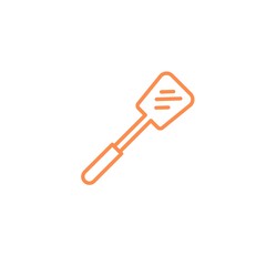 Spatula icon. Kitchen appliances for cooking Illustration. Simple thin line style symbol.