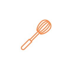 Corolla Whisk icon. Kitchen appliances for cooking Illustration. Simple thin line style symbol.