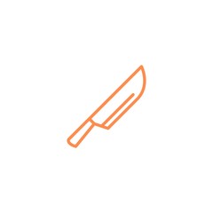 Fototapeta premium Knife icon. Kitchen appliances for cooking Illustration. Simple thin line style symbol.