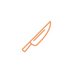 Knife icon. Kitchen appliances for cooking Illustration. Simple thin line style symbol.