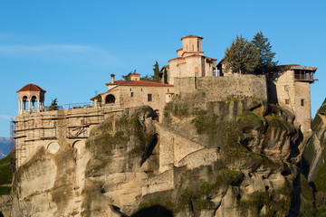 Obraz premium Monastery of Great Meteoron is the largest monastery at Meteora in Greece