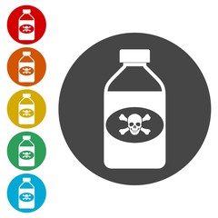 Obraz premium Old drug bottle, Deadly poison in bottle 