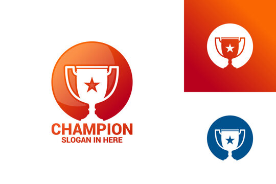 Trophy Logo Template Design Vector, Emblem, Design Concept, Creative Symbol, Icon
