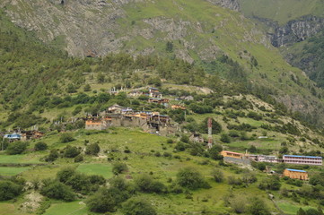 Naklejka premium Upper Manang, Nepal