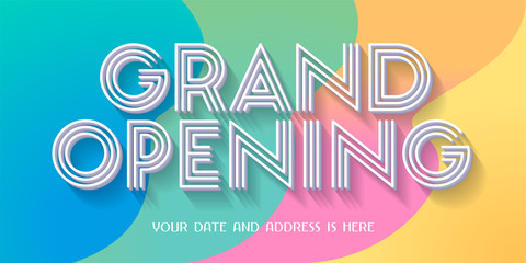 Grand opening vector illustration
