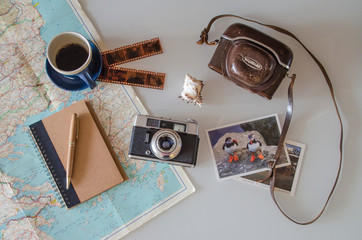 Preparation for traveling - travel set