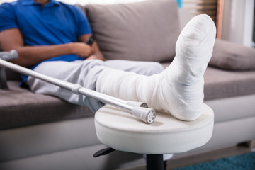 Man's Broken Leg