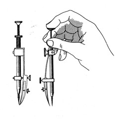 Descriptive geometry, professional tool for draftsman and ink painters. Designer's Day,...
