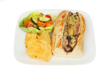 Beef and stilton baguette
