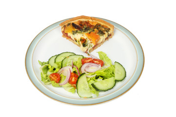 Quiche and salad