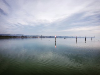 Obraz premium Blick über den Bodensee bei Moos
