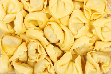 Closeup of tortelloni pasta