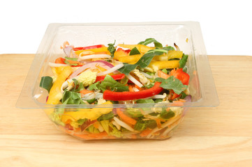 Stir fry vegetables in a carton