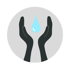 Save water sign icon3