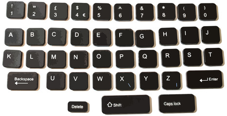 Vector Keyboard Computer Letter Keys 