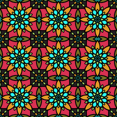 Vector Abstract Seamless Pattern. Vintage Geometric East Ornament Pattern. Ethnic decorative elements for print and cloth, fabrics and canvas texture or any other kind of design. Boho Style.