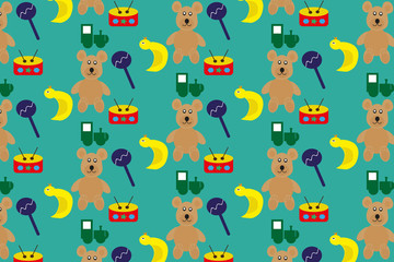 Obraz premium Pattern with toys 