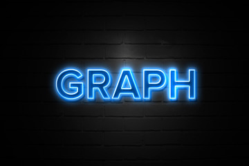 Graph neon Sign on brickwall