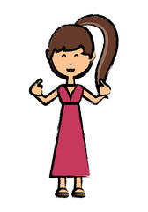 cartoon girl icon image