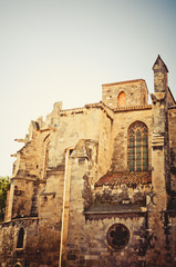 Fototapeta na wymiar Ancient architecture in Narbonne, France in warm sunlight