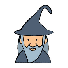cartoon wizard icon image