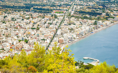 Cityscape of Loutraki.