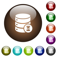 Database working color glass buttons